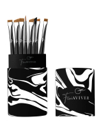 FreiAVIVER Набор кистей для бровей и ресниц в тубе (8шт), черный