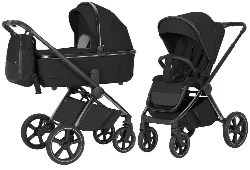 Коляска 2 В 1 Carrello Ultimo CRL-6524 Sable Black CHROME 2025