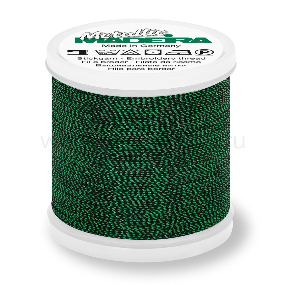 Нитки вышивальные металлизированные Madeira Metallic №40, 200 м, цв. 457, 9842, 5 катушек