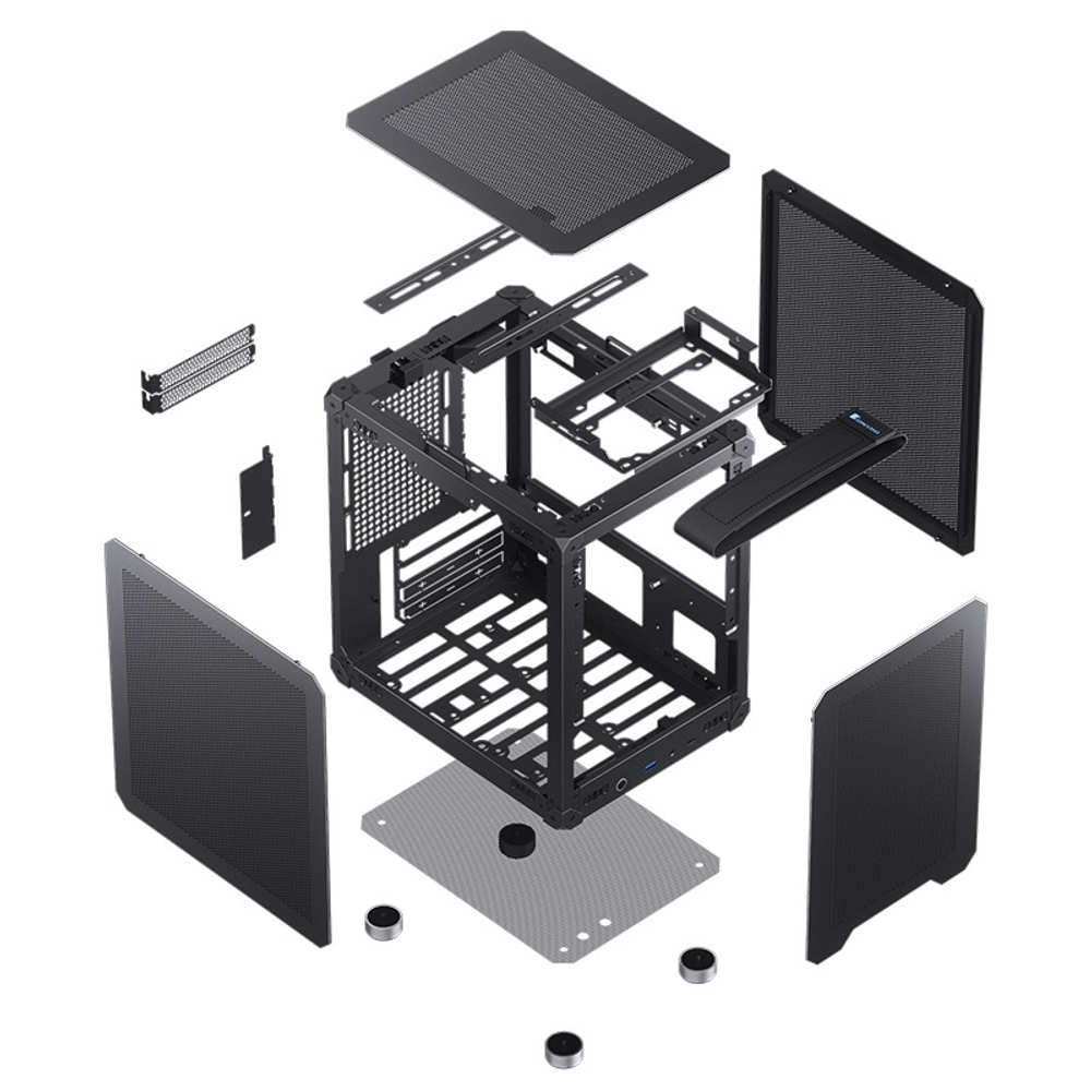 Корпус JONSBO C6-ITX, ITX, MINI-DTX, черный (без БП)
