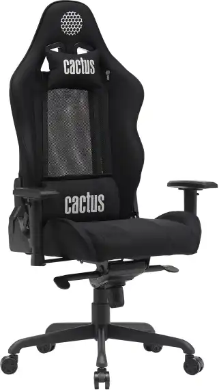 Кресло Cactus CS-CHR-MC04 черный крестов. сталь пластик черный