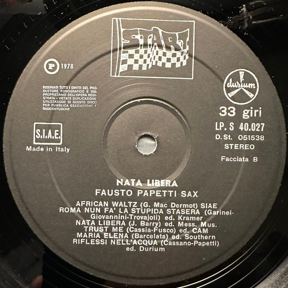 Fausto Papetti Sax - Nata Libera (Италия 1978г.)