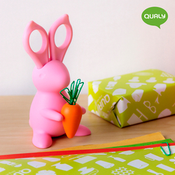 Ножницы+магнит со скрепками bunny, розовый