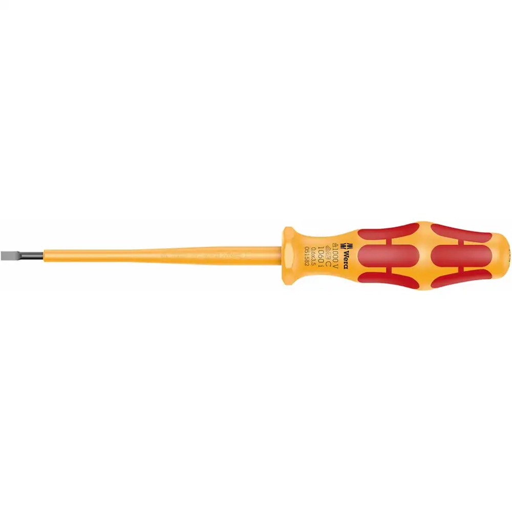 Изолированная отвёртка Kraftform 1060 i VDE 0,6х3,5х100 мм WERA 05051582001