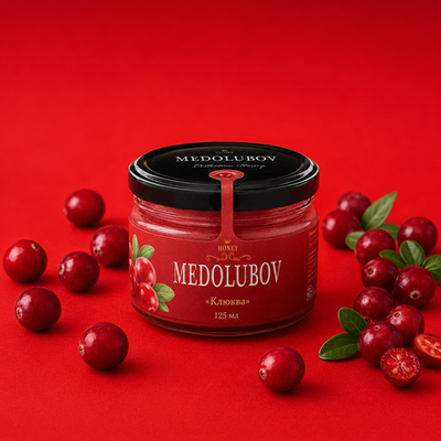 Крем-мёд MEDOLUBOV «Клюква», 125 мл