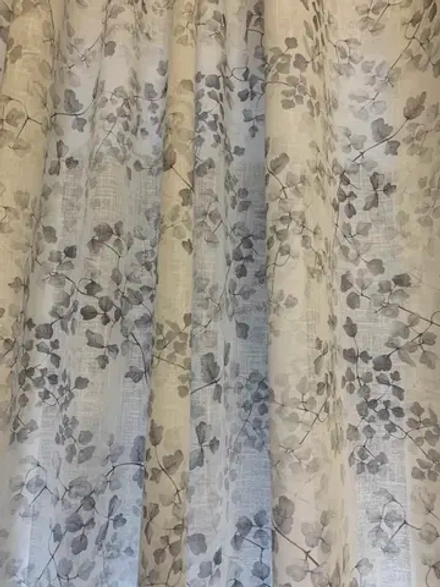 Тюль хлопок листья
