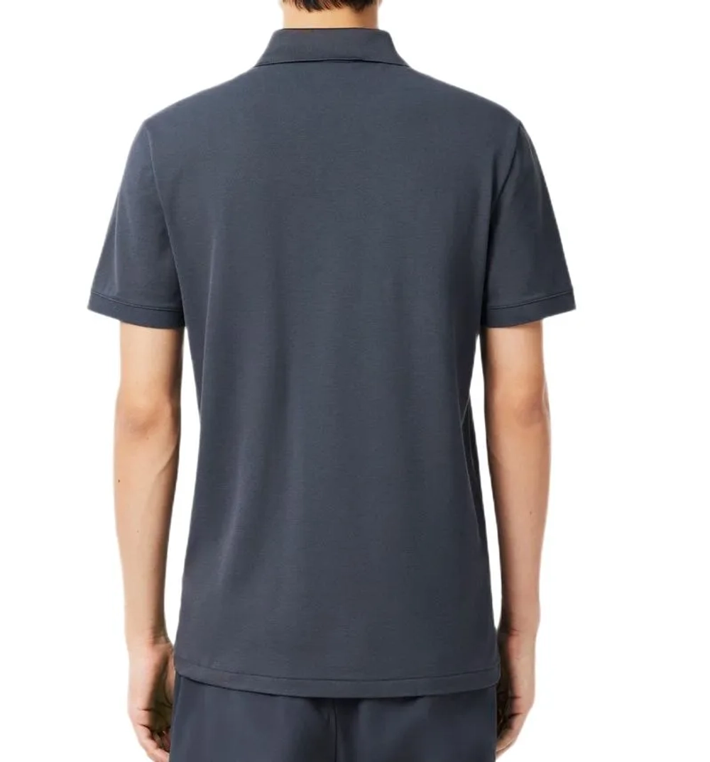 Мужское теннисное поло Lacoste Slim Fit Pique - dark grey