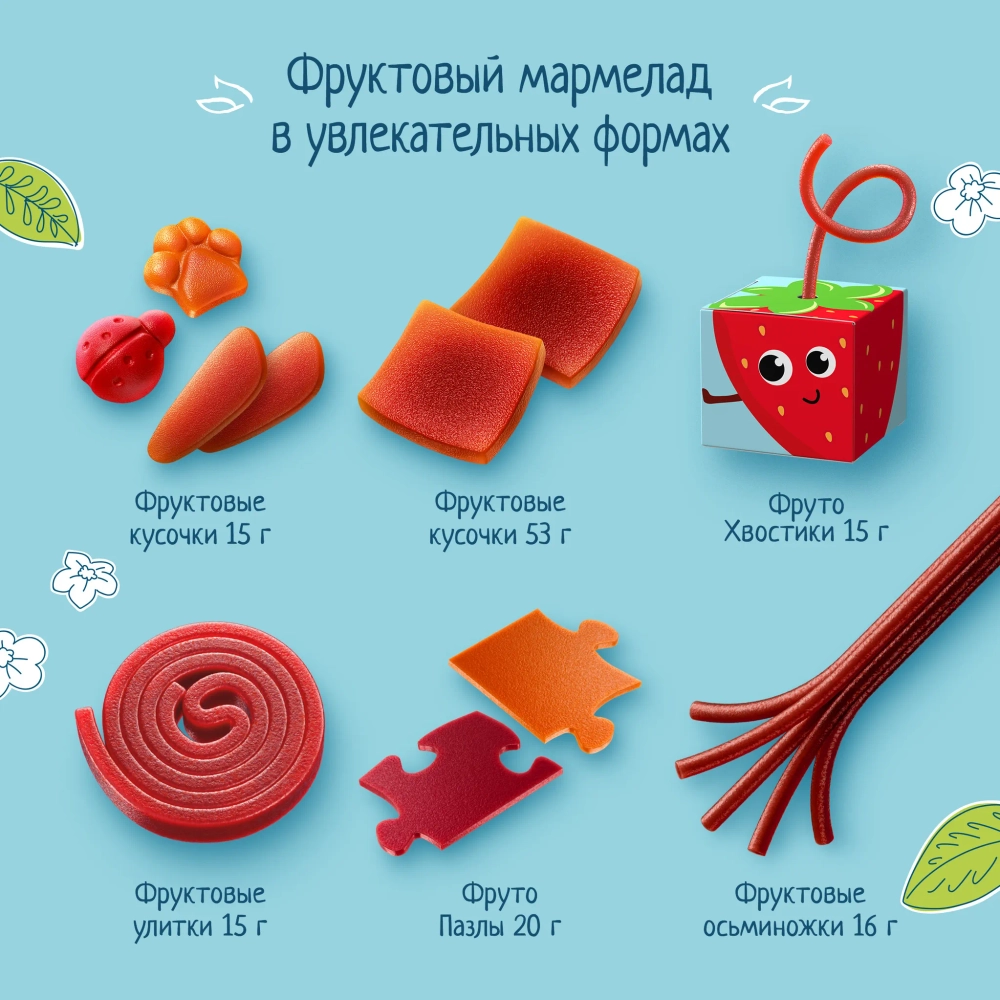 Фрутоняня Фруктовые кусочки яблоко-вишня 15 гр