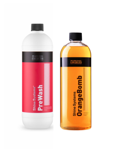 Shine Systems набор для двухфазной мойки OrangeBomb+PreWash 900мл