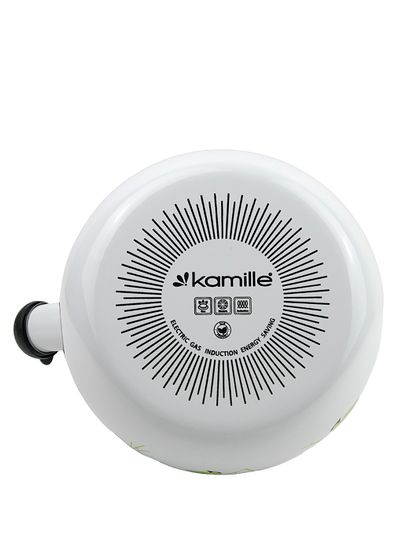 Чайник 2,2 л. эмалированный со свистком Kamille KM 1030 с черной бакелитовой ручкой