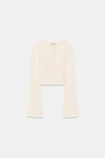 КРОП-ТОП ИЗ ТРИКОТАЖА С УЗОРОМ «ПОИНТЕЛЛ» - ZARA