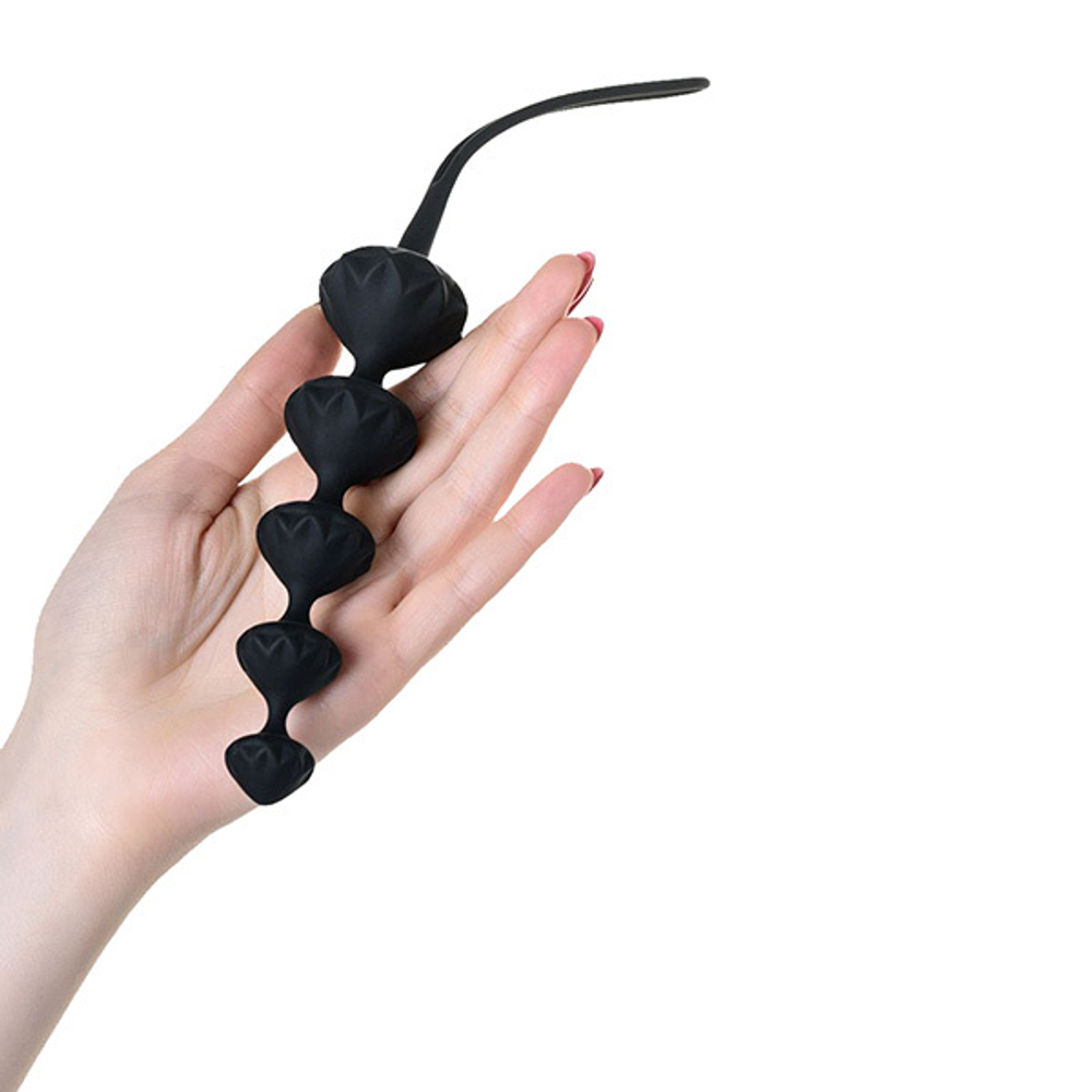 Набор из 2 чёрных анальных цепочек 3,5см Satisfyer Love Beads