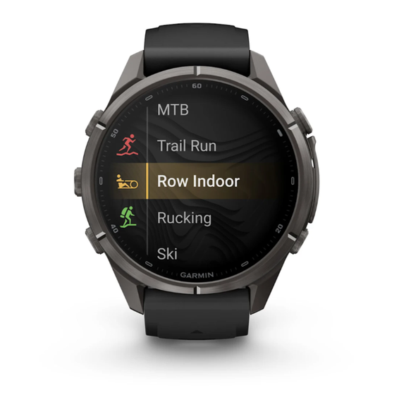 Умные часы Garmin Fenix 9 PRO INREACH, 43 мм, AMOLED, Sapphire Carbon Gray DLC Titanium with Black/Pebble Gray Silicone Band