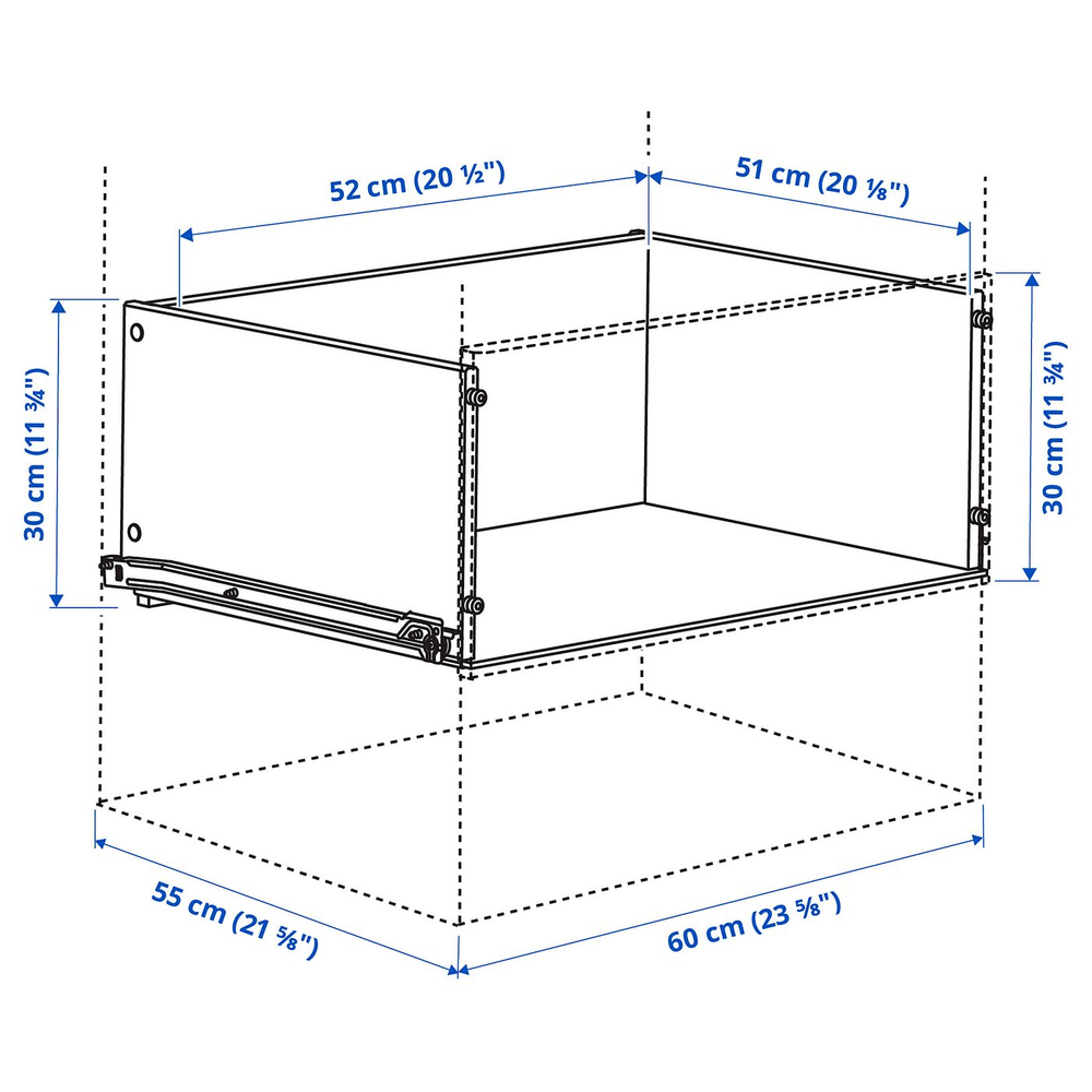 IKEA KONSTRUERA  (ИКЕА КОНСТРУЕРА)  -  Ящик - белый 30x60 см