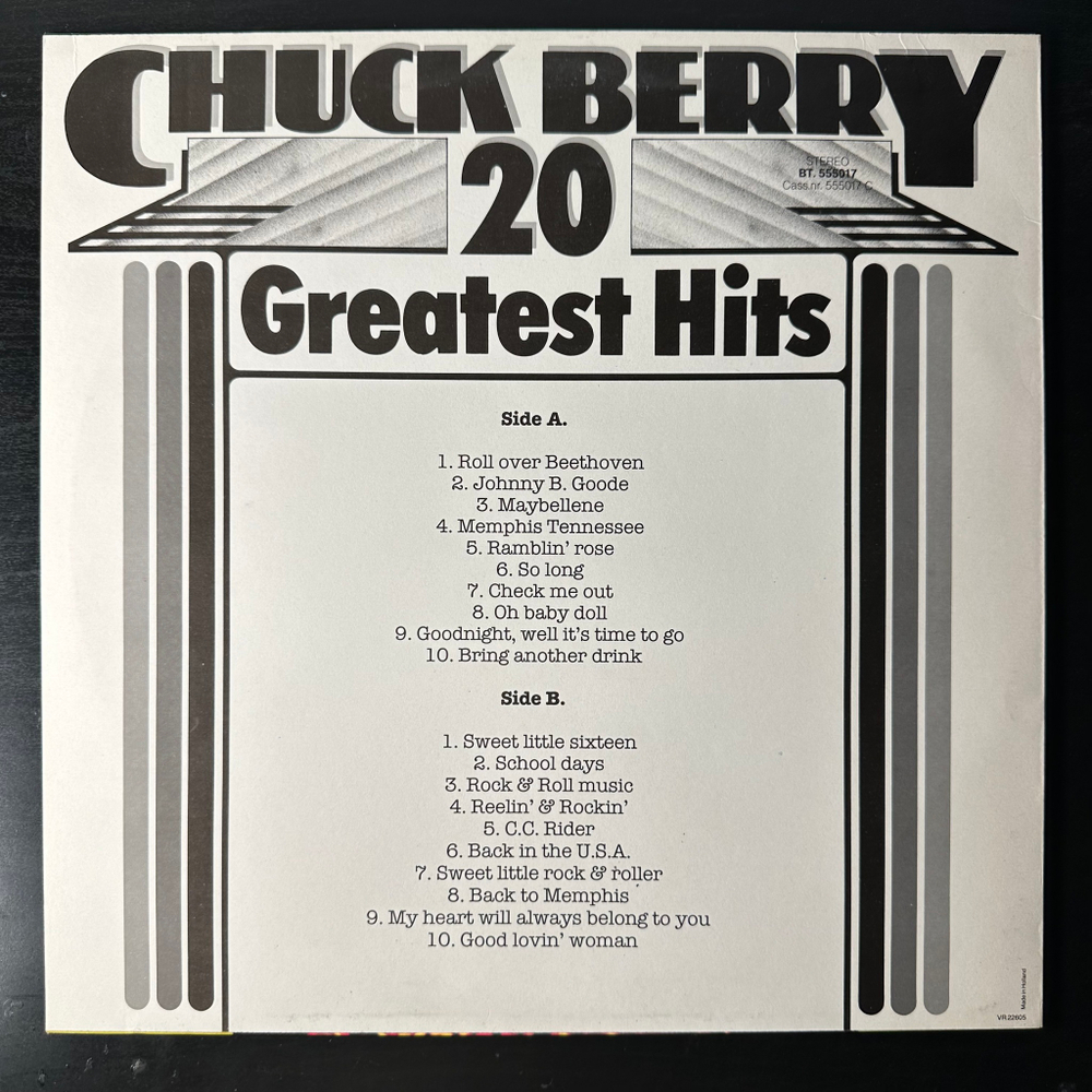 Chuck Berry ‎– 20 Greatest Hits (Голландия)