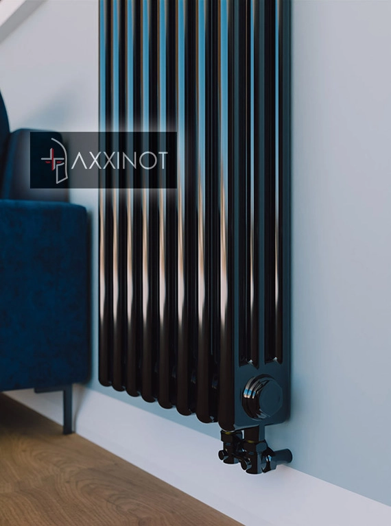 Axxinot Sentir 3190 - трехтрубный трубчатый радиатор высотой 1900 мм, нижнее подключение с термовентилем