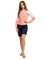 Футболка рашгард лонгслив Sargan Агидель UPF 50+ женская персиковый/белый