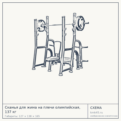 Скамья для жима на плечи олимпийская, 137 кг — от 232 000 ₽