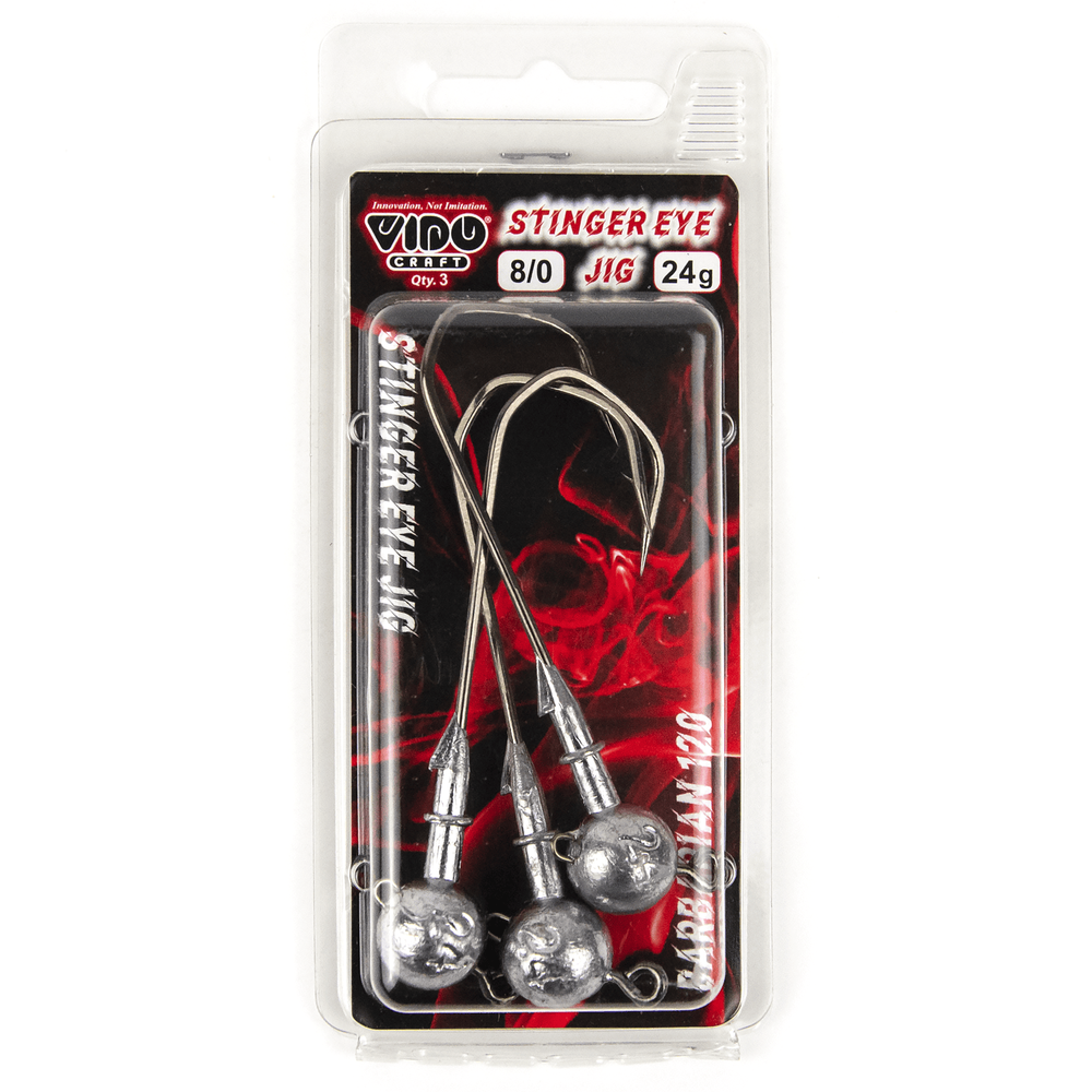 Джиг некрашеный Stinger Eye Jig, крючок Vido Craft VD-079 8/0 (3шт/уп)