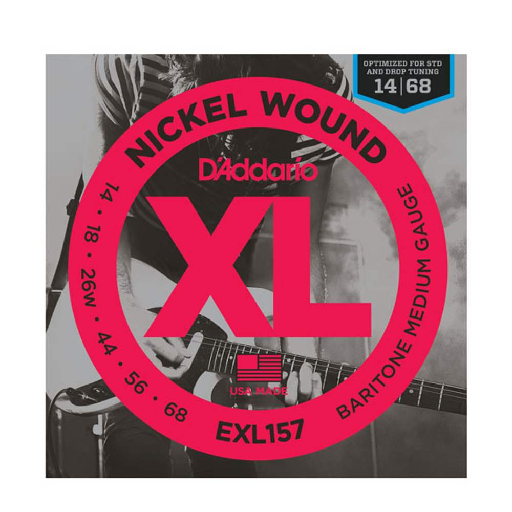 D'ADDARIO EXL157 - струны для электрогитары, никель, Baritone Medium, 14-68