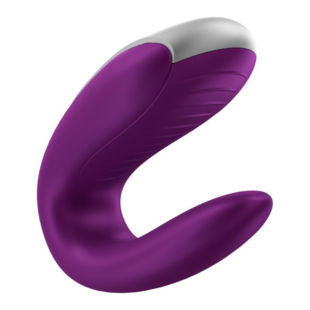 Парный вибратор Satisfyer Double Fun с возможностью управления через пульт и приложение (фиолетовый)