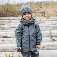 Шапка тыква из смесовой шерсти однослойная с отворотом "Графит"