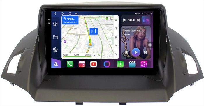 Магнитола для Ford Kuga 2 2012-2019 (без SYNC) - FarCar S500-TS10 монитор 9.5" QLED на Android 14, Быстрая, CarPlay, 4G SIM-слот