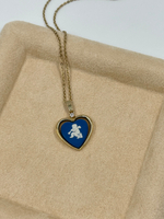 Кулон в виде сердца Wedgwood синий