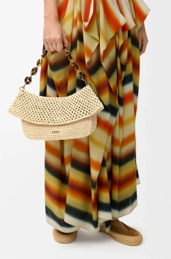 Loewe Средняя сумка Ola, связанная крючком, натуральный