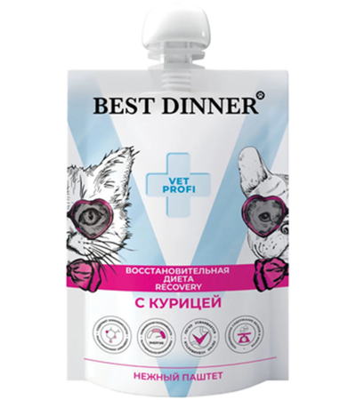 Best Dinner Vet Profi Recovery для кошек/собак 85гр.