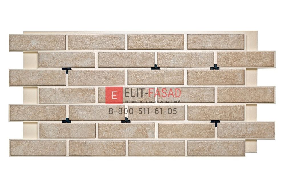 Клинкерная фасадная термопанель ЭППС Paradyz Scandiano Beige 1150x540