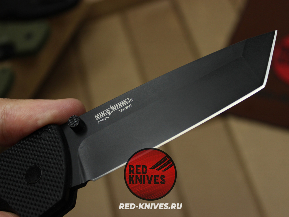 Нож Cold Steel Recon 1 Tanto G10 (V2024) - черная рук., черный клинок RK/Н80