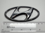 HH-074 (11 см.) / Логотип (шильдик, надпись, эмблема) "Hyundai" 11 см для крышки багажника / решетки радиатора / капота (1 шт.) -