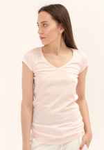 Футболка Bowery NYC V-Neck однотонная Spray Lady Pink