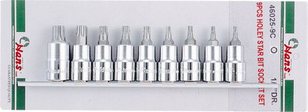 Набор торцевых головок TORX с отвер. на 1/2" Hans, 46025-9C