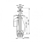 AlcaPlast Сливной механизм с двойной кнопкой A08A