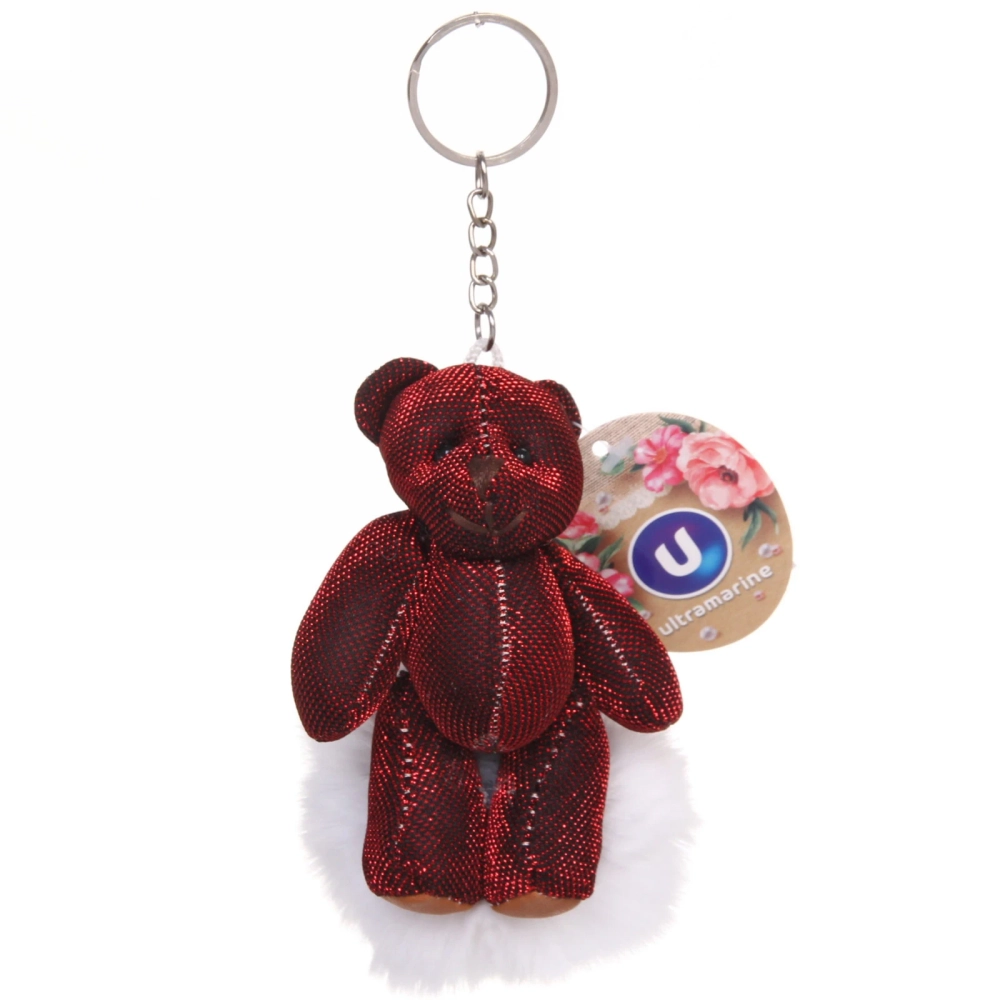 Брелок «Pom pom- Медвежонок Барни» микс 5 цветов, 12см