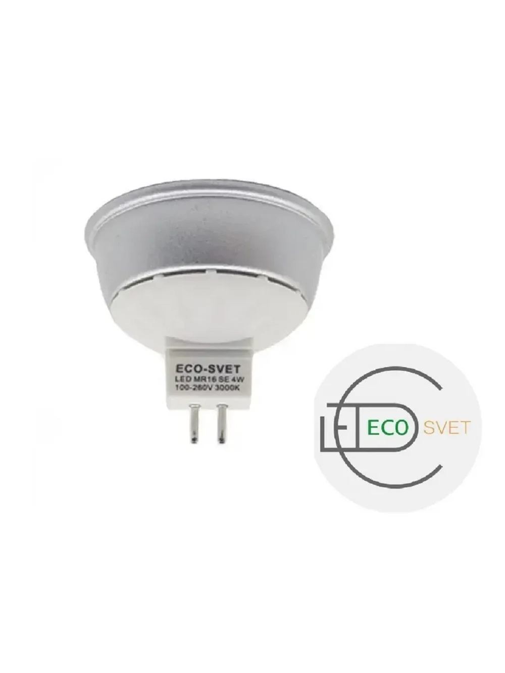Светодиодная LED лампа GU5,3(MR16) 4W тёпл 5шт
