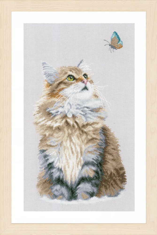 Набор для вышивания нитками Lanarte, Forest cat, 25х42 см Набор для вышивания нитками Lanarte, Forest cat, 25х42 см