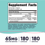 Nutricost, Women, железо с витамином C, фолатом и витамином B12 для женщин, 180 капсул