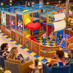 Детский игровой лабиринт «Пиратский корабль» 40,3 м² (6*9,5*4,1 м)