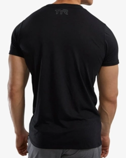 Футболка мужская TYR Lightweight Ultrasoft Tech Tee (Черная)
