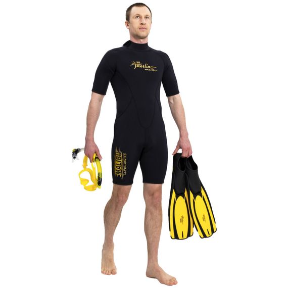 Гидрокостюм Marlin Malibu Ultra Shorty Man 2,5 мм черно-золотой