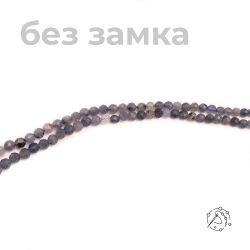 Нить бусин с огранкой Иолит, 5 мм