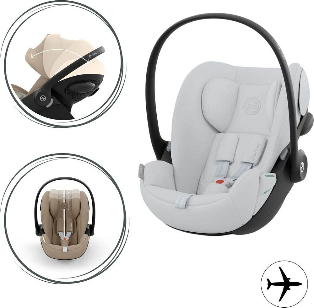 Коляска Cybex Balios S Lux SLV complete Cloud G Fog Grey Base G 4 в 1 Stone Grey с дождевиками