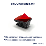 Крючки, клипсы для гирлянды самоклеящиеся, фиксатор для проводов, кабеля черный, 5 шт