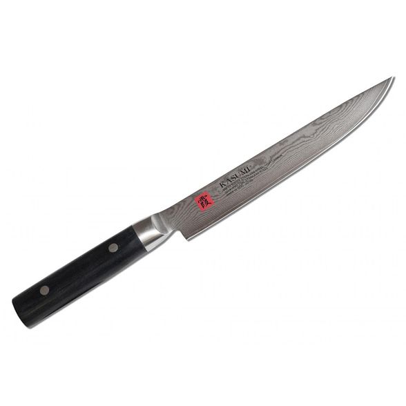 Цена наНож кухонный разделочный Kasumi Damascus 20 см, сталь VG-10 в обкладках из дамаска, рукоять стабилизированная древесина