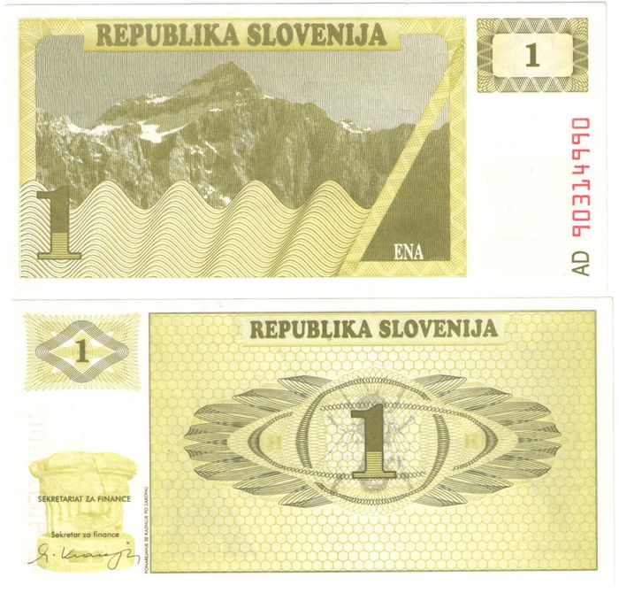 1 толар 1990 Словения