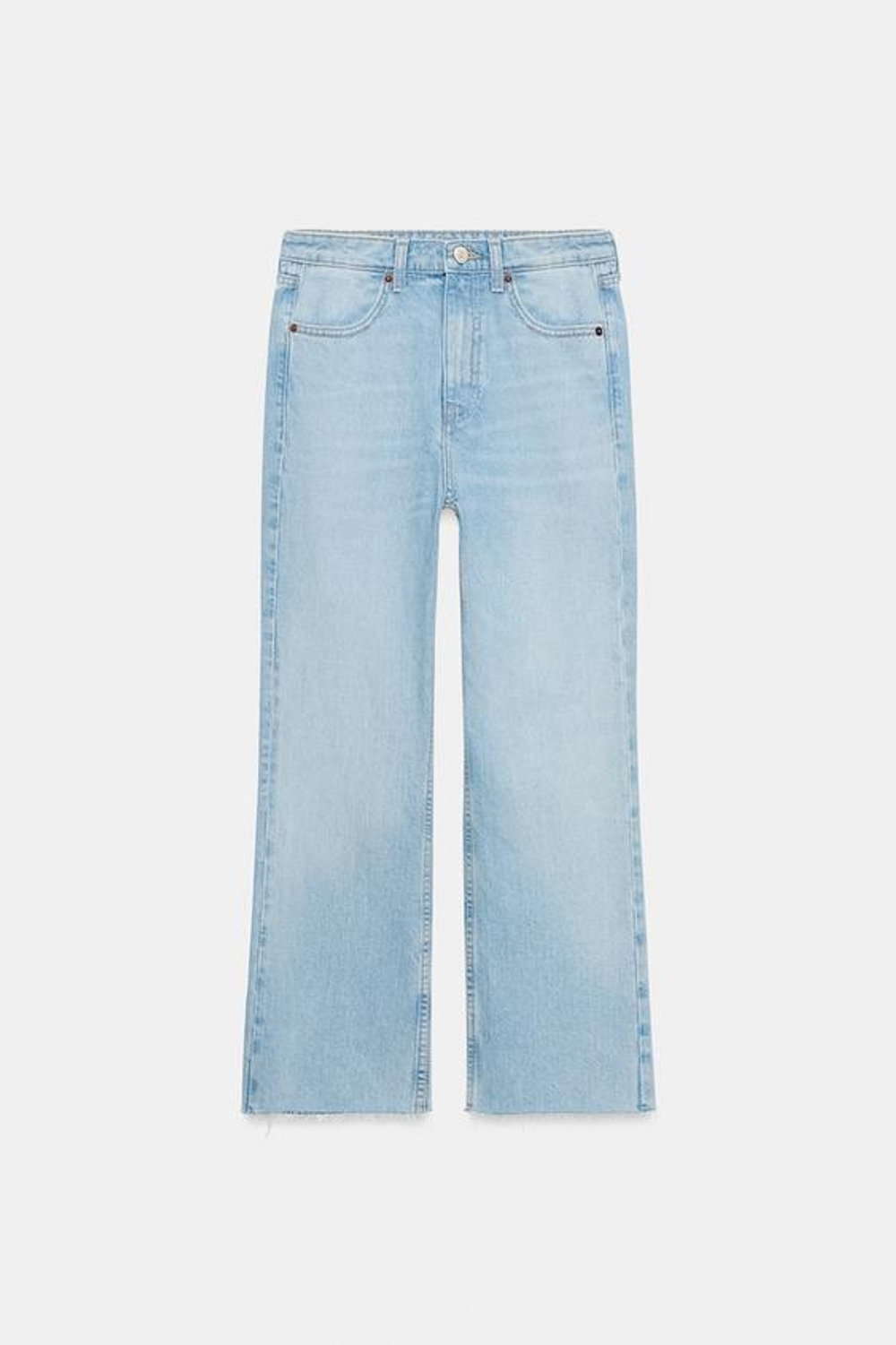 Z1975 Мини-джинсы с расклешенными брючинами и высокой талией - ZARA