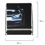 Мешок для обуви BRAUBERG KIDS, светоотражающая полоса, 46х36 см, "Dark car", 273439